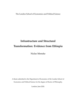 Infrastructure and Structural Transformation: Evidence from Ethiopia