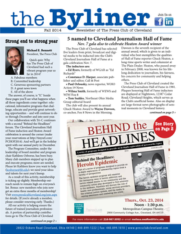 Fall 2014 Newsletter of the Press Club of Cleveland