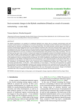 Environmental & Socio-Economic Studies