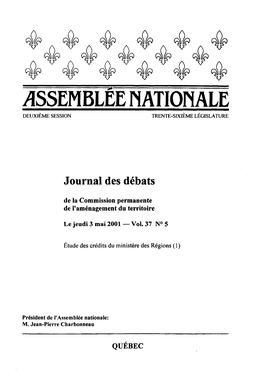 Assemblee Nationale Deuxième Session Trente-Sixième Législature