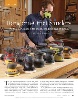 Random-Orbit Sanders We Test 5-In