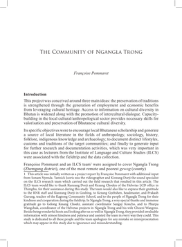 The Community of Ngangla Trong