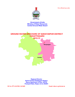 Narayanpur District Chhattisgarh 2012-13