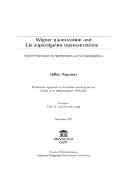 Wigner Quantization and Lie Superalgebra Representations