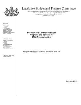 Legislative Budget and Finance Committee