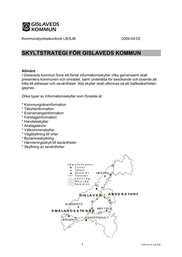 Skyltstrategi För Gislaveds Kommun