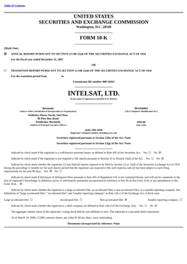 INTELSAT, LTD. (Exact Name of Registrant As Specified in Its Charter)