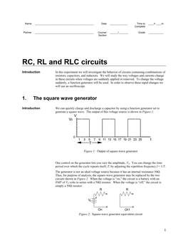 RC, RL, RLC Circuits