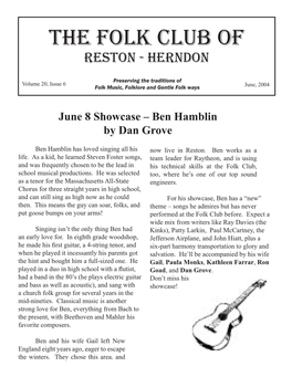 The Folk Club of Reston - Herndon