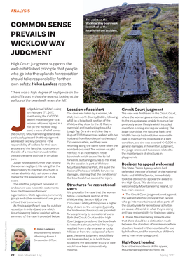 Wicklow Way Judgment