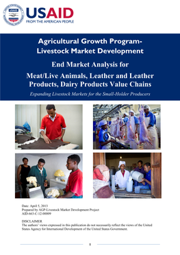 Agricultural Growth Program- Livestock Market Development End