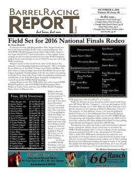 Field Set for 2016 National Finals Rodeo