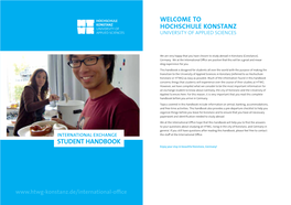 Welcome to Hochschule Konstanz Student Handbook