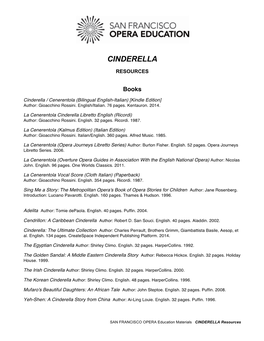 CINDERELLA Resources