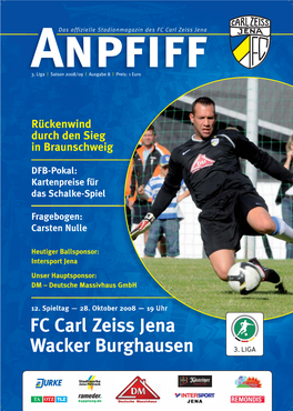 FC Carl Zeiss Jena Wacker Burghausen