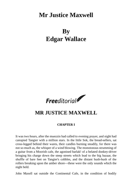 Mr Justice Maxwell