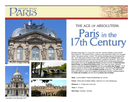 Age of Absolutism Walking Tour 4