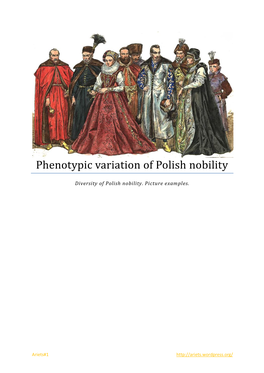 Phenotypic Variation of Polish Nobility