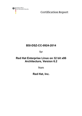 Certification Report BSI-DSZ-CC-0924-2014