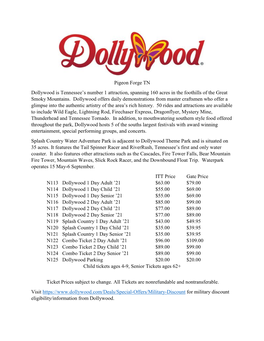 Pigeon Forge TN Dollywood Is Tennessee's Number 1 Attraction