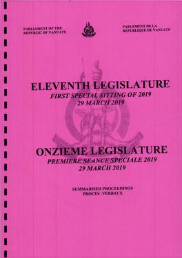 First Special Sitting of 2019 (29 March).Pdf