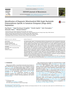 HAYATI Journal of Biosciences 22 (2015) 149E156