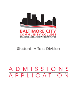 Admissions Application Adm Issions