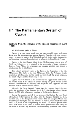 The Parliamentary System of Cyprus 35