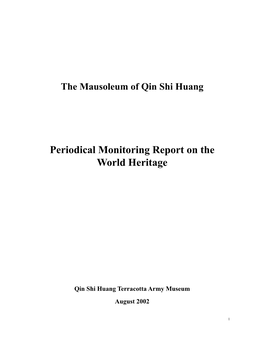 Section II: Periodic Report on the State of Conservation of the Mausoleum
