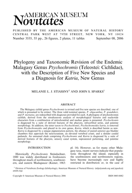 Phylogeny and Taxonomic Revision of The