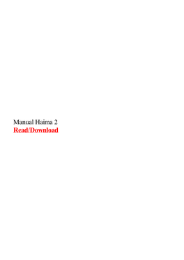 Manual Haima 2