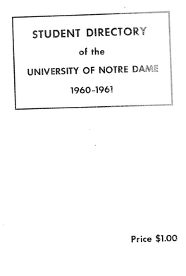 Notre Dame Directory, 1960