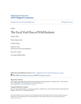 The Fecal Viral Flora of Wild Rodents