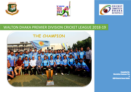 Walton Dhaka Premier Division Cricket League 2018-19
