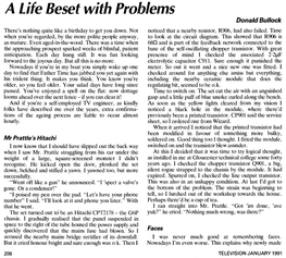 A Life Beset with Problems Donald Bullock There's Nothing Quite Like a Birthday to Get You Down