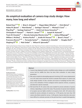 An Empirical Evaluation of Camera Trap Study Design: How Many, How Long and When?