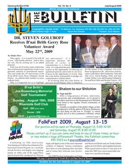 Bulletin – July / Aug. 2009