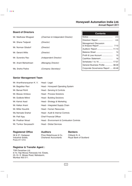 Honeywell Automation India Ltd. Annual Report 2011