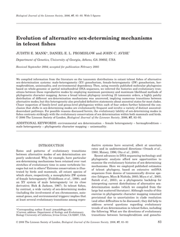 Evolution of Alternative Sexdetermining Mechanisms In