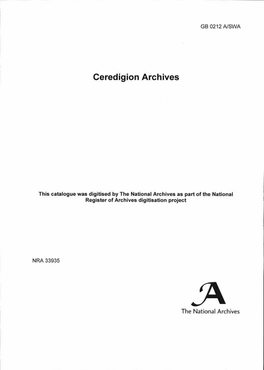 Ceredigion Archives