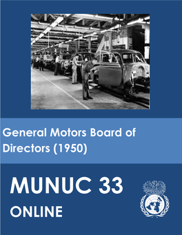 ONLINE 1 General Motors Board of Directors (1950) | MUNUC 33 Online