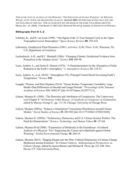 Bibliography Part II: LZ Labitzke, K., and H. Van Loon (1999)