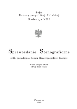 Sprawozdanie Stenograficzne Z 67