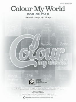 Colour My World for GUITAR 16 Classic Songs by Chicago