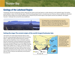 Thunder Bay: Geology of the Lakehead Region; Geotours Northern Ontario Series