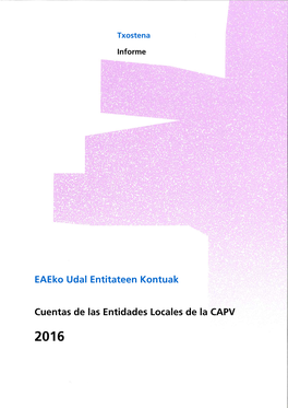 Eaeko Udal Entitateen Kontuak Cuentas De Las Entidades Locales