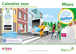 Calendrier 2020 Collecte En Porte-À-Porte Des Déchets Ménagers Mons