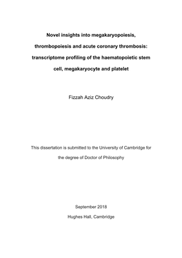 Novel Insights Into Megakaryopoiesis, Thrombopoiesis and Acute Coronary