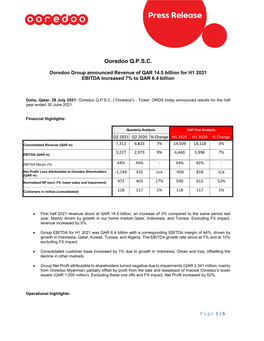 Q2 Press Release