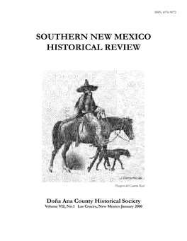 January 2000 PUBLISHER Doña Ana County Historical Society